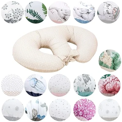 Image of Bellochi Maternity and Nursing Pillow for Twins Baby Support Multifunctional Breastfeeding with Cover Made of Cotton Velvet OEKO TEX Certified (Lux)