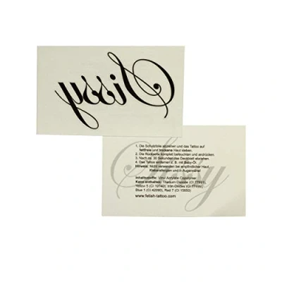 Image of 10 x Sissy Tattoo Lettering in Black Temporary Fetish Fun (10)