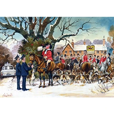 Image of Thelwell Horse Pony Funny Hunting Greeting Card Breathalysed
