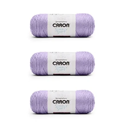 Image of Caron Simply Soft Orchid Yarn 3 Pack of 170g/6oz Acrylic 4 Medium (Worsted) 315 Yards Knitting/Crochet