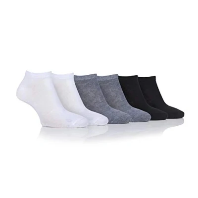 Image of Women&#039;s 6 Pair SOCKSHOP Dare to Wear Patterned and Plain Trainer Socks Assorted 4 8