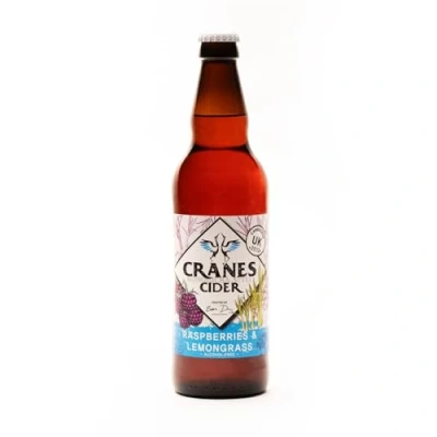 Image of Cranes Kombucha Style Cider Alcohol Free Raspberries &amp; Lemongrass 0.0% 8X500ml