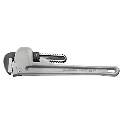 Image of Teng Tools 12 Inch Heavy Duty Lightweight Aluminum Straight Pipe Wrench Plumbing Tool PWC12