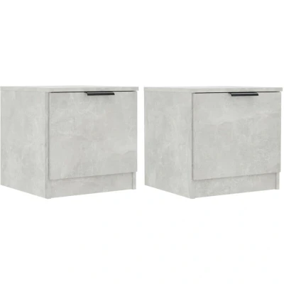 Image of vidaXL Bedside Cabinets 2 pcs Concrete Grey 40x39x40 cm