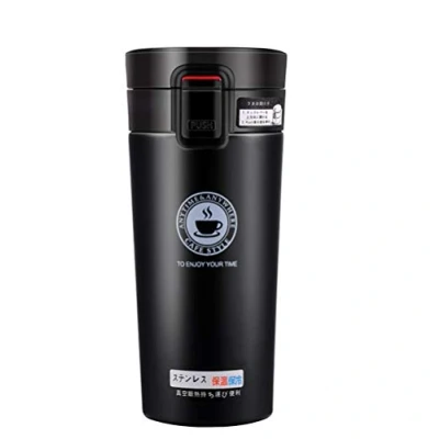 Image of SLOSH Stainless Steel Travel Cup Flask for Coffee, Tea and Hot Drinks BPA Free Black