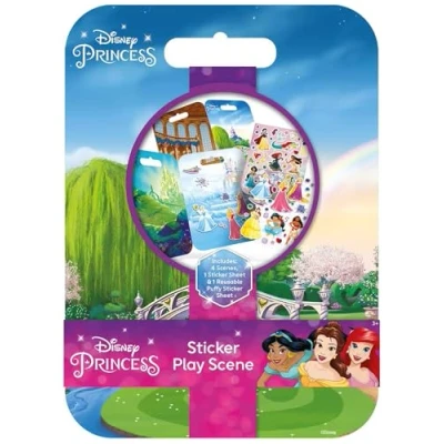 Image of Disney Princess Sticker Play Scenes Stickers Kids Childrens Creative Activity Ages 3+