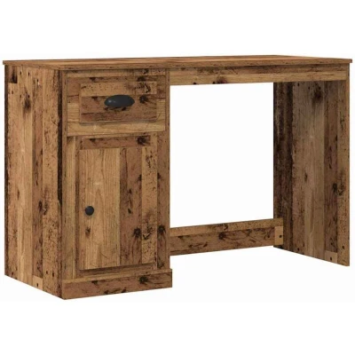 Image of vidaXL Desk with Storage Old Wood 50x115x75 cm Engineered