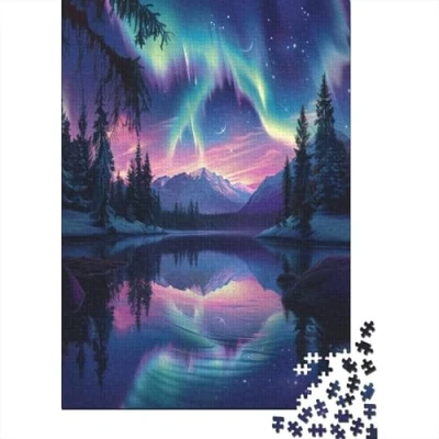 Image of Northern Lights Difficult Jigsaw Puzzles For Adults 1000 Piece Puzzle Challenging, Great Gift All Ages 1000pcs (75x50cm)