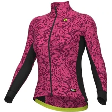 Image of Alé Cycling Women&#039;s PR.E Papillon Long Sleeve Jersey, Fluo Pink, L