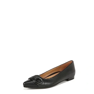 Image of Vionic Women&#039;s Arielle Ballet Flat, Black Nappa Leather, 4 UK