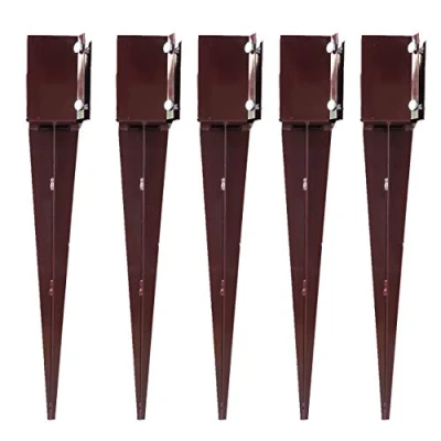 Image of Fence Post Spike Support Holders Drive Down 600mm 4&quot; / 100mm Like Metpost Holder x 3