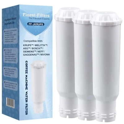 Image of Coffee Machine Water Filter Compatible with Krups F088; Caffeo CI, Melitta 192830 Pro Aqua; Nivona NIRF700; Barista; Bosch TCZ6003; AEG AEL01 Replacement Filters (3 Pack)