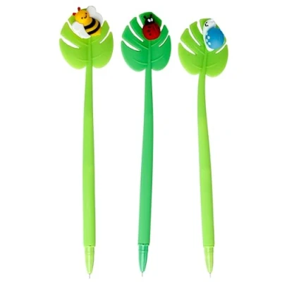 Image of Puckator Model Fine Point Ballpoint Pen Ladybug, Snail and Bee Botanical Garden