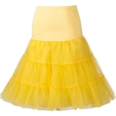 Image of Marco Paul L/XL Yellow 50&#039;s Petticoat Underskirt Retro Vintage Swing 1950&#039;s Rockabilly Halloween Costume Cosplay Slip Skirt Petticoats For Under Dress Fancy Adults Women Men