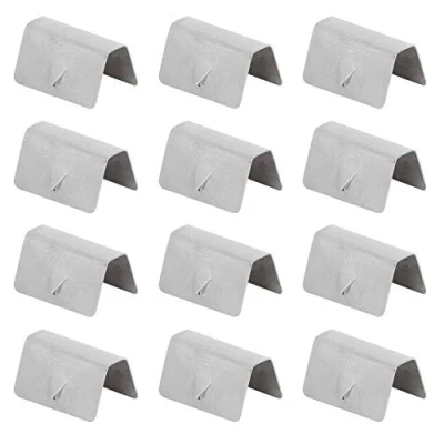 Image of Aramox 12Pcs Wind Deflector Clips,Car Rain Channel Stainless Steel Fixing Retaining Fitting Clips Replacements Fit for HEKO G3 SNED