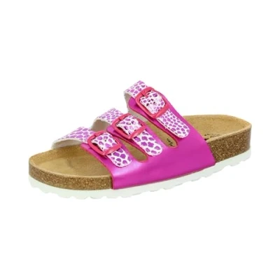 Image of Lico Bioline Trendy Low Top Slippers, Pink (Pink/Weiss Pink/Weiss), 1.5 UK Child
