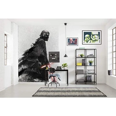 Image of Komar Star Wars Fleece Photo Wallpaper, Fleece, Black, White, 200 x 280 cm (Breite Höhe), Bahnbreite 50