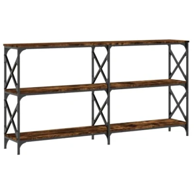 Image of vidaXL Console Table Smoked Oak 156x28x80.5 cm Engineered Wood