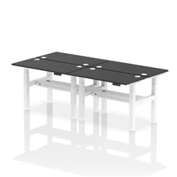 Image of Air B2B 1200x600mm Height Adjustable 4P Bench Desk CP Black/White