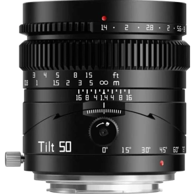 Image of TTArtisan 50mm f1.4 Tilt Lens Full Frame Manual Portrait Lenses Large Aperture Compatible with Sony E Mount Mirrorless Camera A7 A7II A7III A7R A7RII A7RIII A7RIV A7S A7SII A7SIII A7C A9