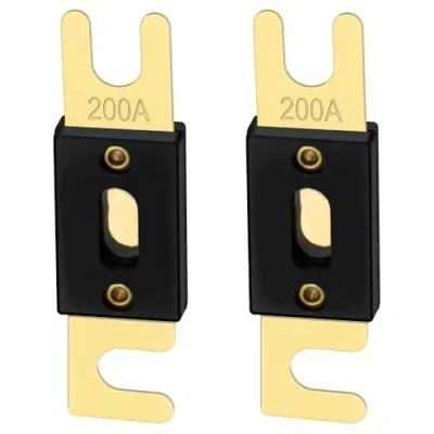 Image of Heschen ANL Fuse 200 Amp for Car Vehicles Audio System Sheet Gold Tone &amp; Black 2 Pack
