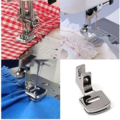Image of MISHITI Ruffler Hem Presser Foot For Home Sewing Machine Brother Singer Janome