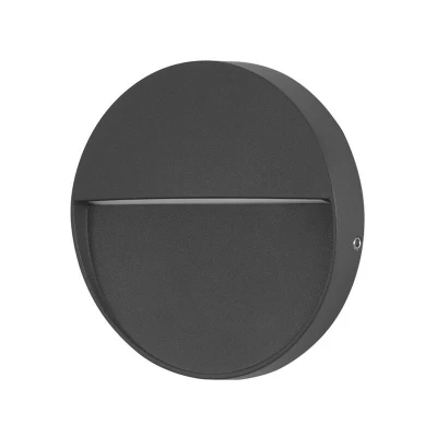 Image of Forlight Lighting Nod Round Led Outdoor Recessed Wall Lamp Black, Opal, Warm White 3000K, IP65