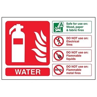 Image of Fire Extinguisher Water ID 150 X 100mm Restickable Safety Sign
