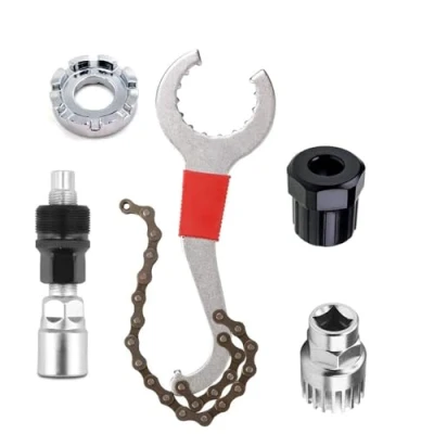 Image of Schneespitze Mountain Bike Repair Tool Kits,Bicycle Cassette Removal Tool,Multifunctional Bicycle Kit,Compatible Chain Whip, Bottom Bracket Crank Puller, Sprocket Remover, Puller