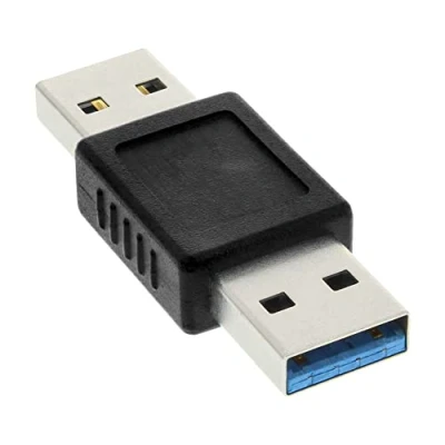 Image of InLine USB 3.0 cable interface/gender adapters (USB A, Blue, Male/Male)