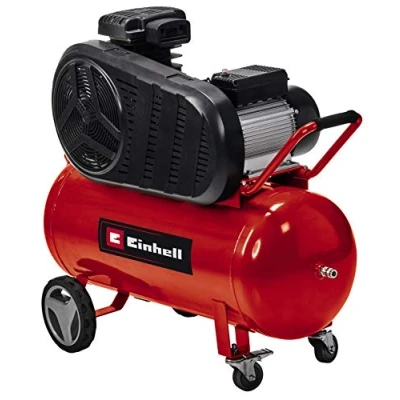 Image of Einhell 90L Belt Driven Air Compressor 10 Bar, 145 PSI, 240V, 3000W Long Life Motor, Pressure Reducer, V Drive TE AC 430/90/10 Compressed Pump For Workshops, 3 Year Warranty