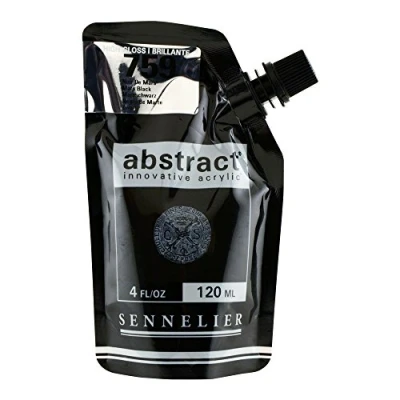 Image of Sennelier : Abstract Acrylic Paint 120ml High Gloss Mars Black