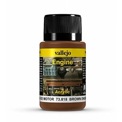 Image of Vallejo 40 ml &quot;Brown Engine Soot&quot; Weathering Effect Bottle
