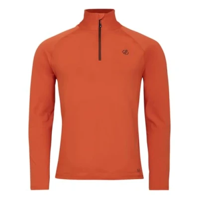 Image of Dare2B Men&#039;s Fuse Up II Recycled Lightweight Core Stretch Midlayer with ilus fabric, perfect for Hiking, Skiing &amp; Snowboarding Orange Rust