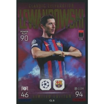 Image of Topps Match Attax Extra 2022/23 Robert Lewandowski Classic Celebration Limited Edition