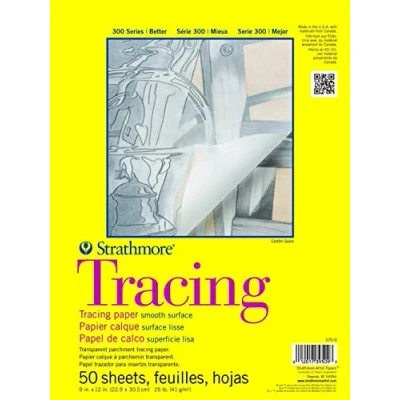 Image of Pro Art Strathmore Tracing Paper Pad 9 inch x 12 inch, 50 Sheets,White.