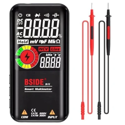 Image of Yangers Digital Multimeter Automatic AC DC Voltmeter Pancontrol LCD display True RMS Voltage Current Resistance Frequency Continuity Capacitance Tester CAT II 600V III 300V