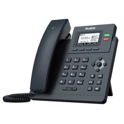 Image of Yealink SIP T31P Entry level IP Power over Ethernet Corded Phone with 2 Lines, HD Voice and 2.3 Inch Graphical LCD Display Backlight (132 x 64 Pixel) Black