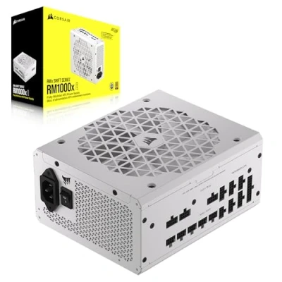 Image of CORSAIR RM1000x SHIFT Fully Modular ATX Power Supply 80 PLUS Gold 3.0 PCIe 5.0 Zero RPM Side Interface White