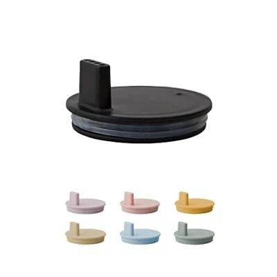 Image of Design Letters Drink Lid for Tritan Baby and Kids Sippy Cup (Black) Weaning with a Unique Toddlers &amp; Babies Fits in All Drinking BPA BPS Free