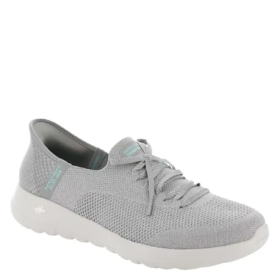 Image of Skechers GO WALK Slipons, Women&#039;s, Size: 5.5, Gray Textile