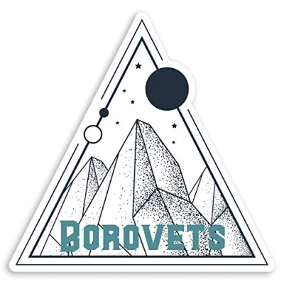 Image of 2 x 10cm Borovets Bulgaria Vinyl Stickers Ski Snowboard Luggage Sticker #30387 (10cm Wide)