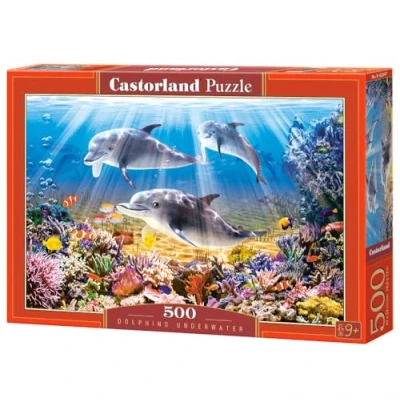 Image of Castorland B 52547 Dolphins Underwater Jigsaw Puzzle, Multicolour