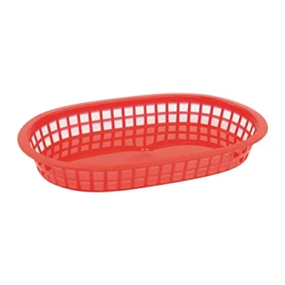 Image of Olympia Oval Polypropylene Food Basket Red (6 Pack)