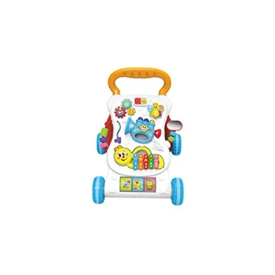 Image of Little Bambino Baby Walker First Steps Included Doodle Board Detachable Activity Bouncer Musical Toys Car Along Toddlers (Multicolour (Xylophone incl.))