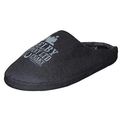 Image of Mens Peaky Blinders Mule Slipper Shelby 016257 Grey Textile UK Size 9 EU 43 US 10