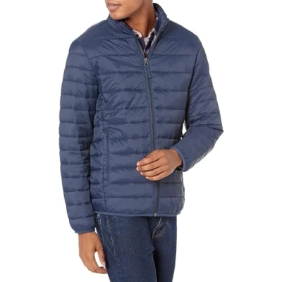 Image of Amazon Essentials Men&#039;s Packable Lightweight Water Resistant Puffer Jacket (Available in Big &amp; Tall), Navy, XXL