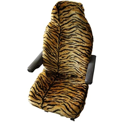 Image of Pair OF Luxury MOTORHOME Seat Covers in Faux Fur [CHOICE 10 FABRICS][GOLD TIGER]