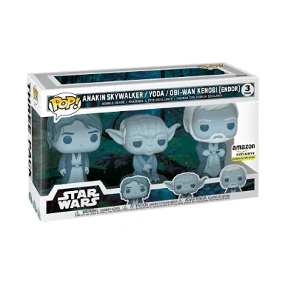 Image of POP Star Wars: Across The Galaxy Force Ghost 3 Limited Рack, Anakin, Yoda, OBI Wan