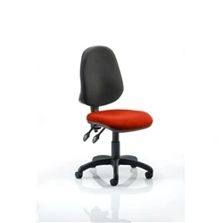 Image of Eclipse Plus II Lever Task Operator Chair Bespoke Colour Seat Tabasco Orange